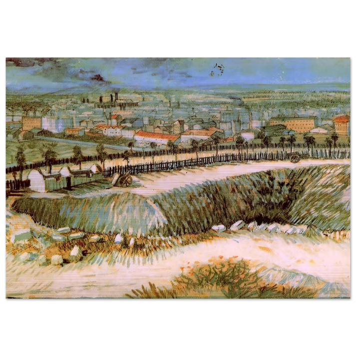Outskirts of Paris near Montmartre - Vincent van Gogh Brushed Aluminum Print - 70x100 cm / 28x40 inches | Vincent van Gogh Aluminum Print | Vincent van Gogh Prints