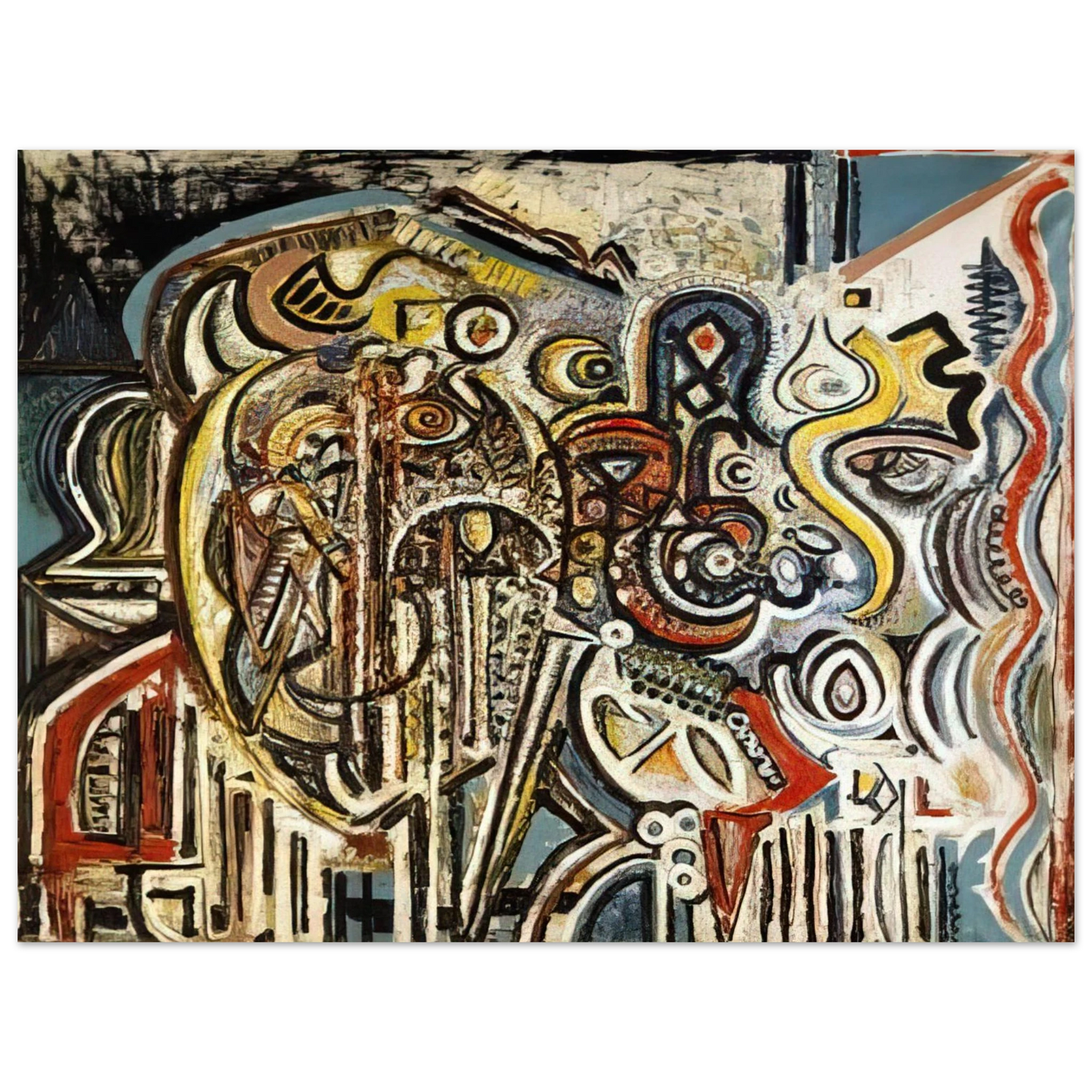 Richard Pousette-Dart - Portrait of Pegeen 75x100 cm / 30x40inches Fine Art Poster