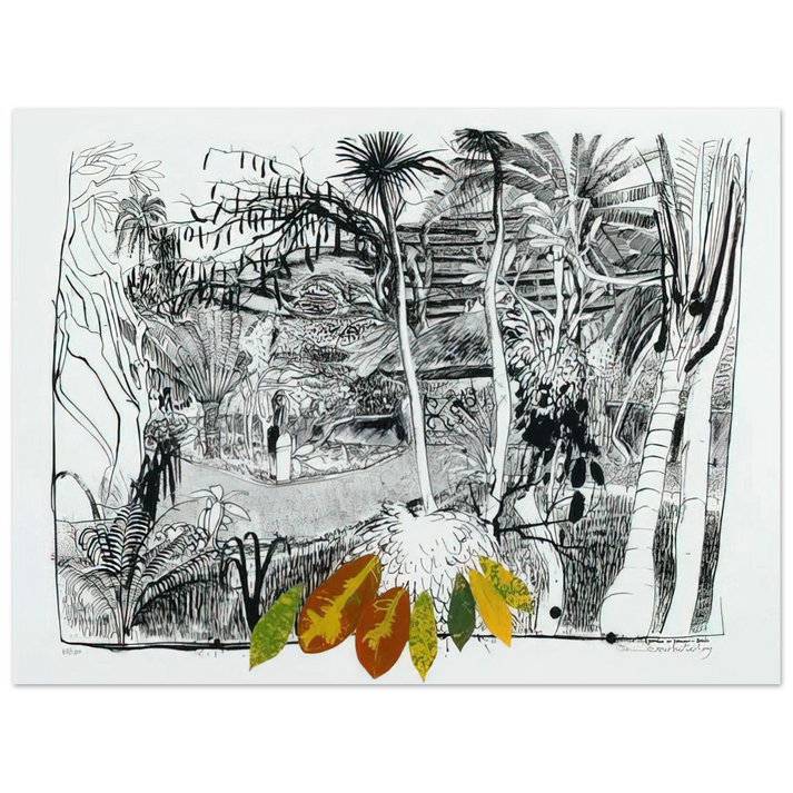 Brett Whiteley - The Garden in Sanur - Bali - 1980 75x100 cm / 30x40inches Fine Art Poster