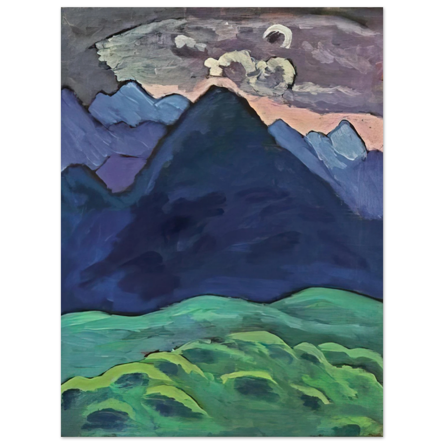Gabriele Munter - BLAUER KEGELBERG 1930 75x100 cm / 30x40inches Fine Art Poster