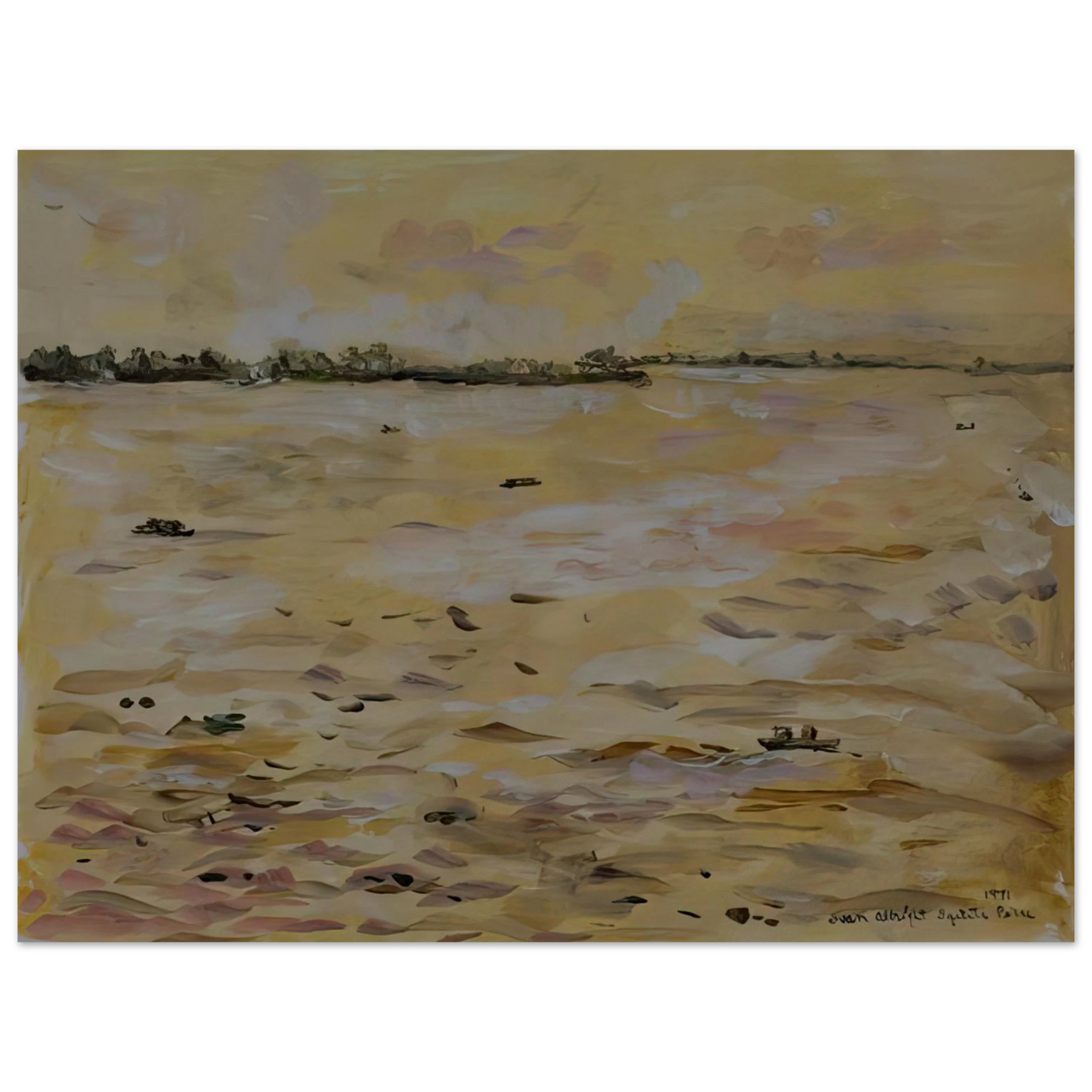 Ivan Albright - THE AMAZON RIVER IQUITOS PERU 1971 75x100 cm / 30x40inches Fine Art Poster