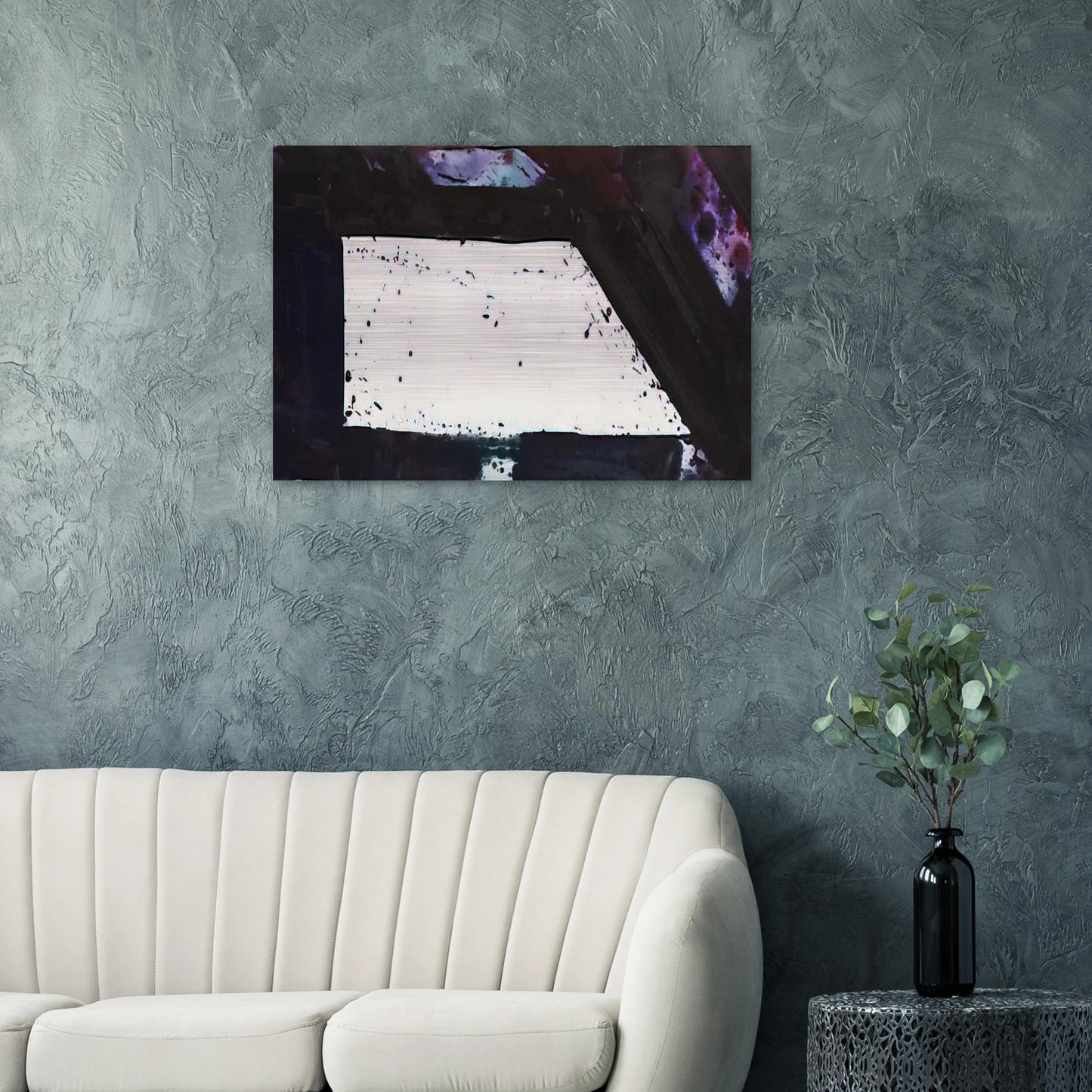 Untitled Purple Edge - Sam Francis Brushed Aluminum Print - 70x100 cm / 28x40 inches | Sam Francis Aluminum Print | Sam Francis Prints