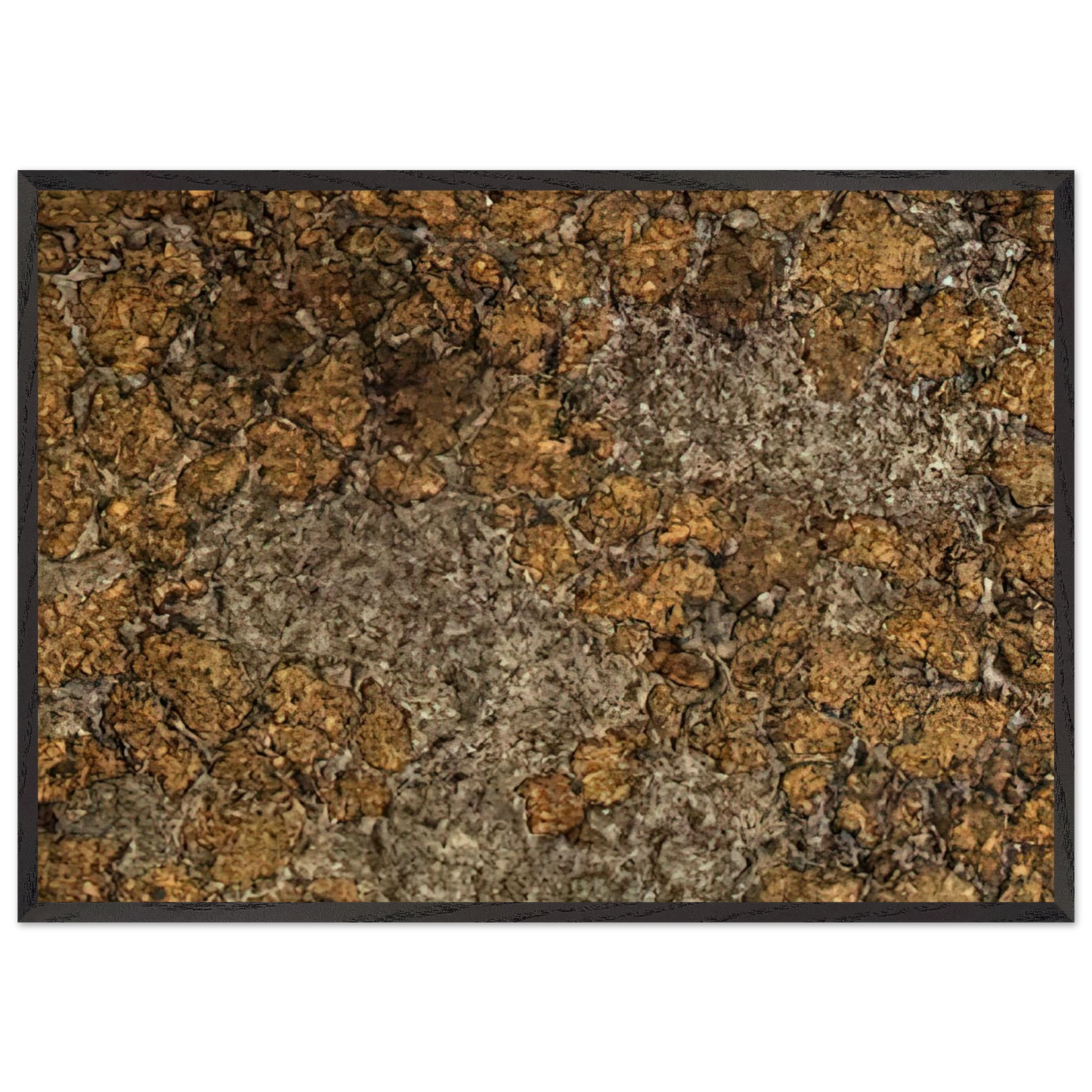 LIFE WITHOUT THE MAN III - Jean Dubuffet 70x100 cm / 28x40 inches Framed Art Print – Black Wooden Frame