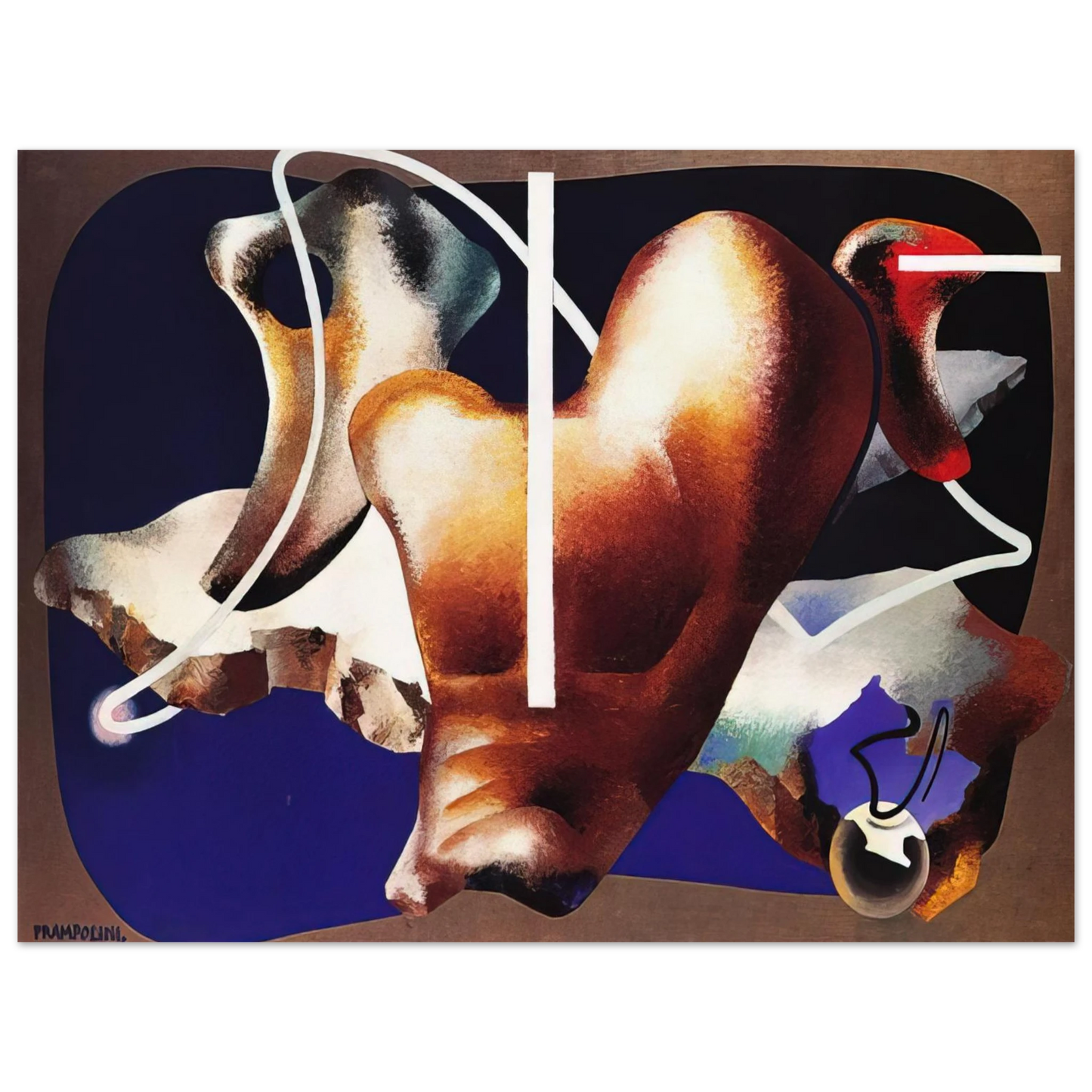 Enrico Prampolini - SUPERAMENTO TERRESTRE 1932 75x100 cm / 30x40inches Fine Art Poster