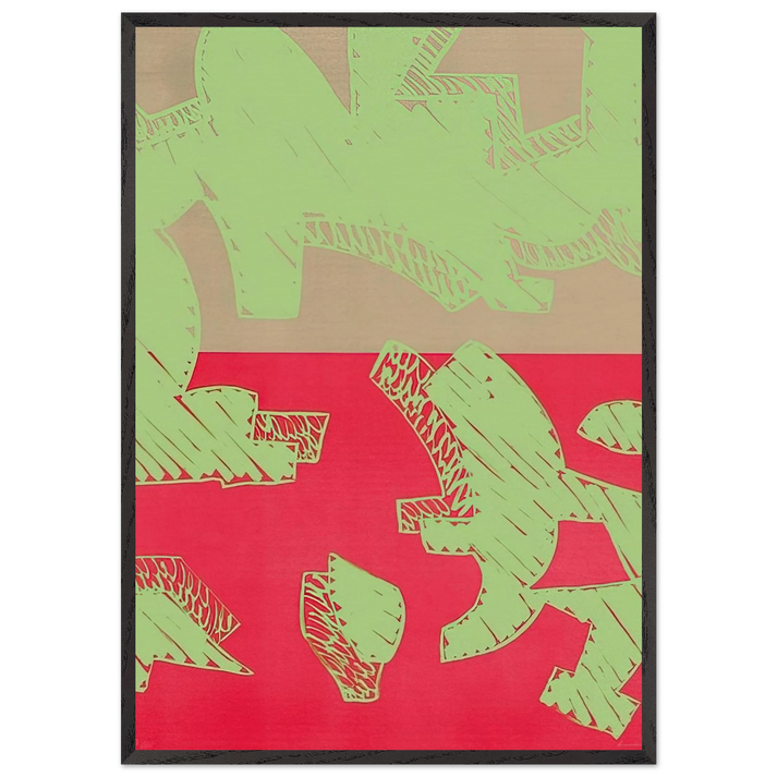 Rosso - 2000 - Carla Accardi 70x100 cm / 28x40 inches Framed Art Print – Black Wooden Frame