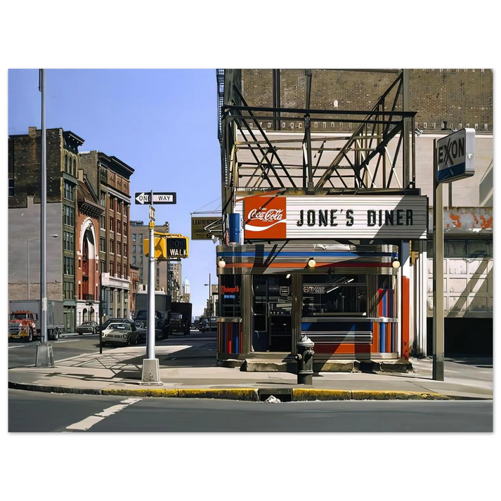Richard Estes - JONES DINER 1979 75x100 cm / 30x40inches Fine Art Poster