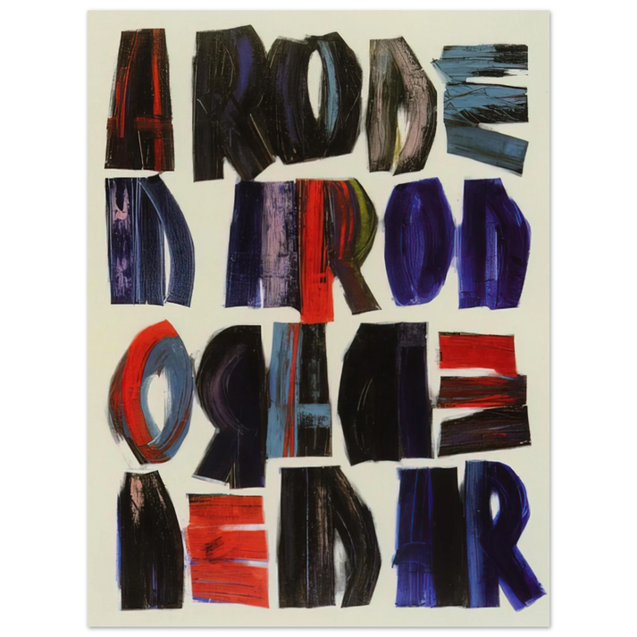 Joao Vieira - Uma rosa é - 1968 75x100 cm / 30x40inches Fine Art Poster