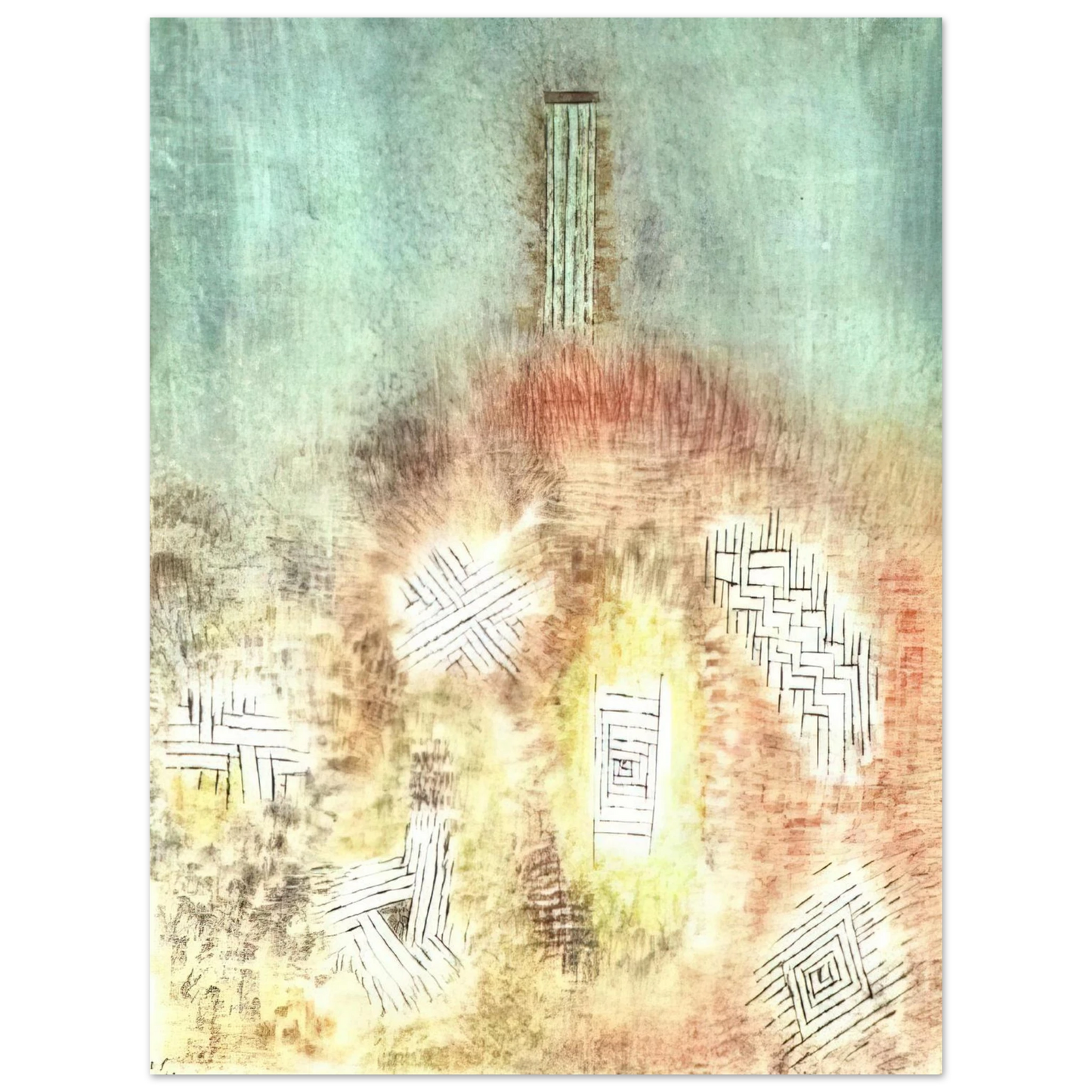 Paul Klee - THE COLUMN 1926 75x100 cm / 30x40inches Fine Art Poster