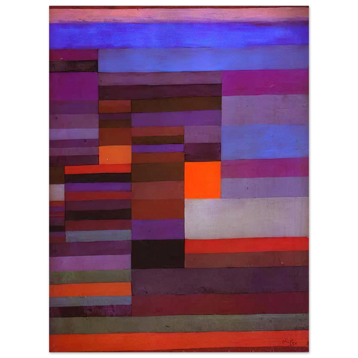 Paul Klee - FIRE EVENING 1929 75x100 cm / 30x40inches Fine Art Poster