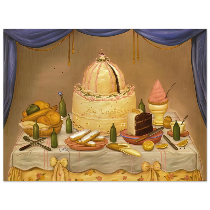 Fernando Botero - HAPPY BIRTHDAY 75x100 cm / 30x40inches Fine Art Poster