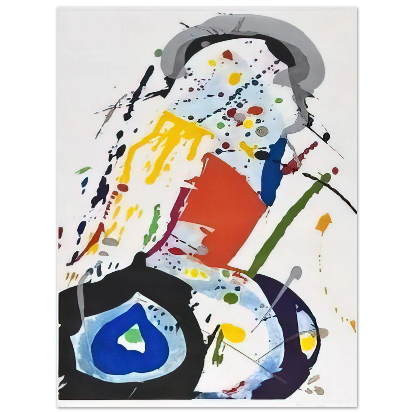 Sam Francis - untitled sfe081 75x100 cm / 30x40inches Fine Art Poster