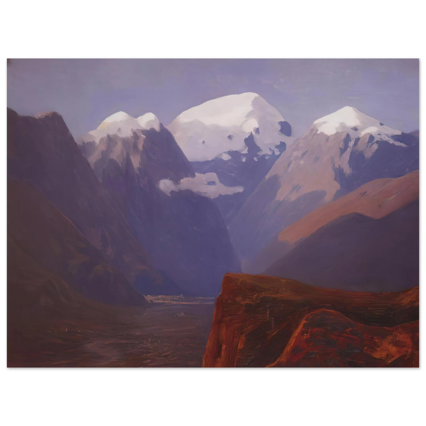 Arkhyp Kuindzhi - Snow tops 75x100 cm / 30x40inches Fine Art Poster