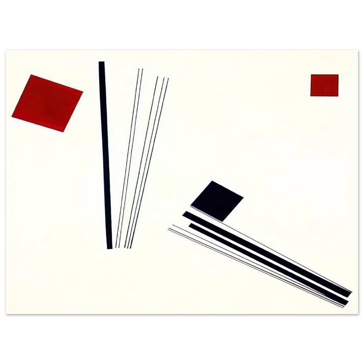 Lygia Pape - Painting in red and black - 1956 75x100 cm / 30x40inches Fine Art Poster