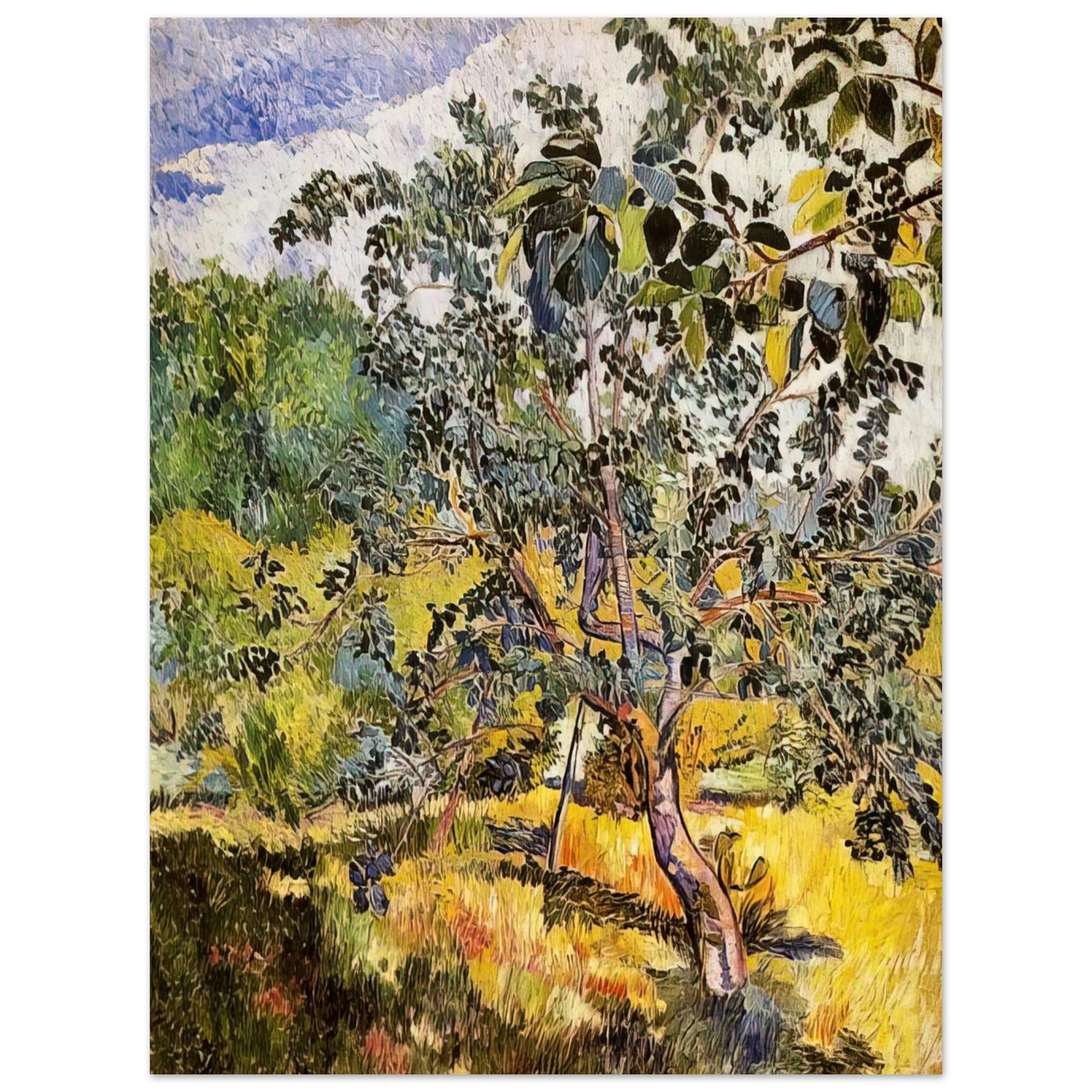 Natalia Goncharova - Corner of a garden Sun - Post-Impressionism 75x100 cm / 30x40inches Fine Art Poster