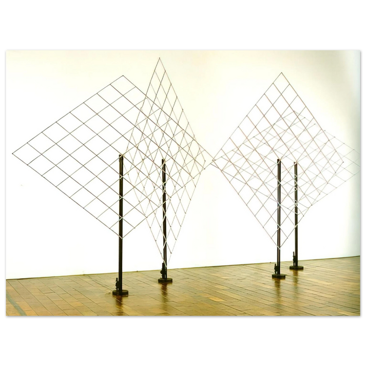 Francois Morellet - 4 Self-distorting Grids - 1965 75x100 cm / 30x40inches Fine Art Poster