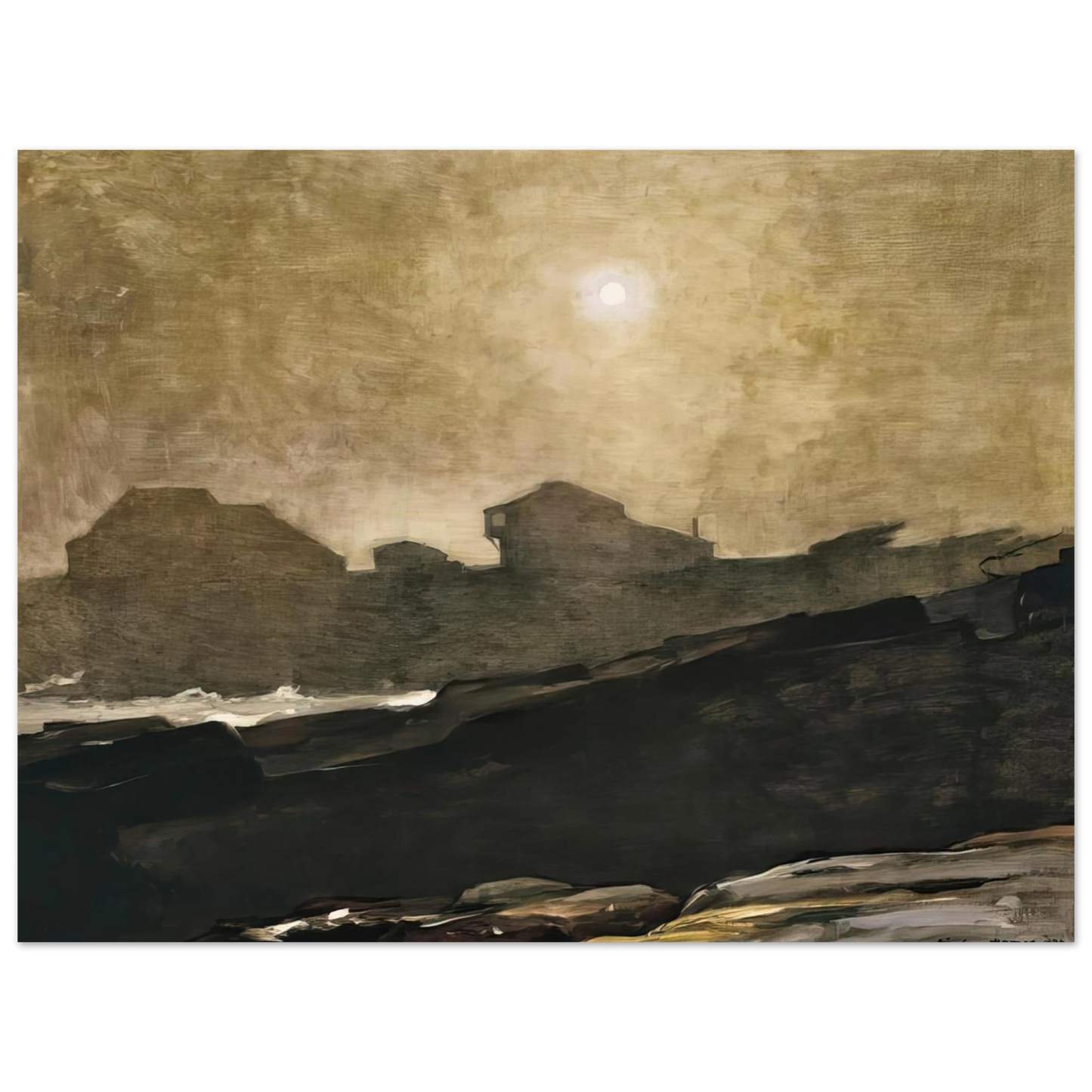 Winslow Homer - THE ARTISTS STUDIO IN AFTERNOON FOG 1894 75x100 cm / 30x40inches Fine Art Poster