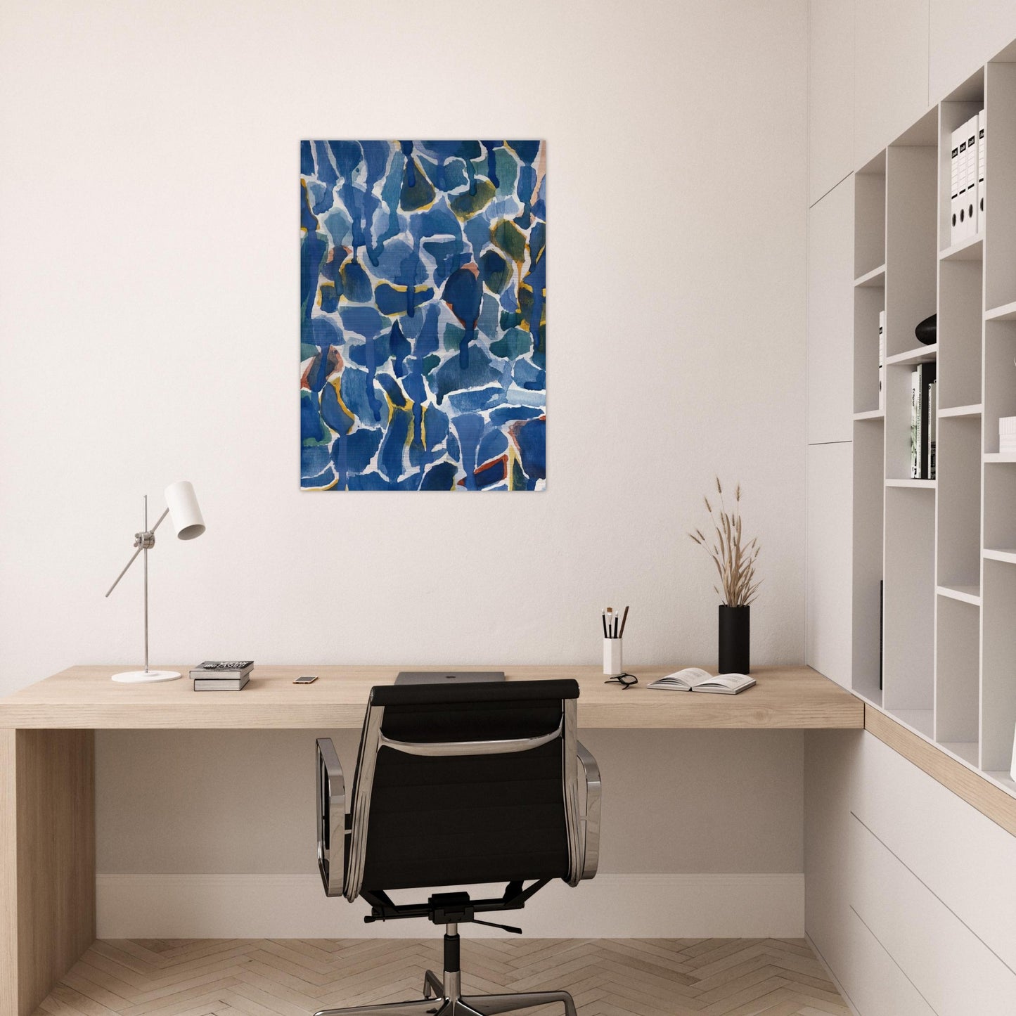 Untitled SF54-077 - Sam Francis Brushed Aluminum Print - 70x100 cm / 28x40 inches | Sam Francis Aluminum Print | Sam Francis Prints