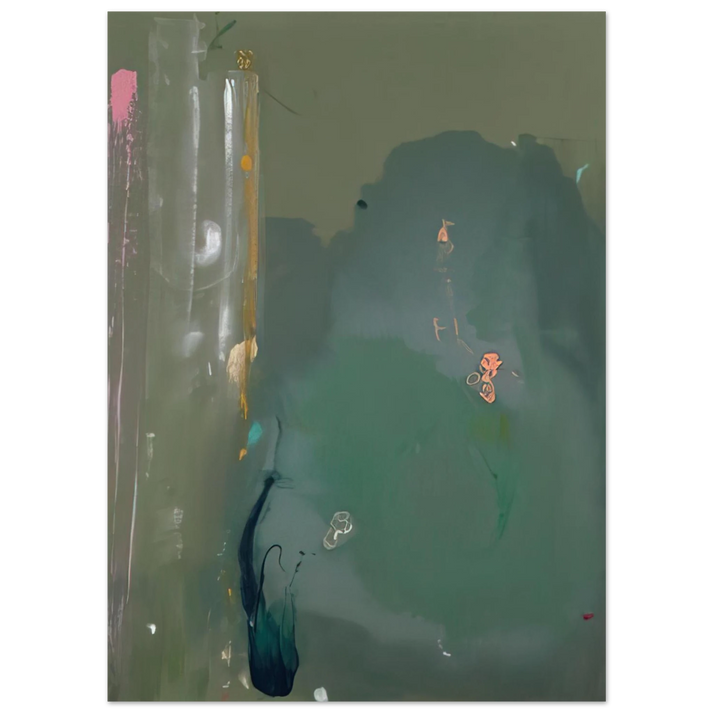 Helen Frankenthaler - Côte d Argent - 1980 Wall art - 40x40 cm / 16x16 inches - Premium Wooden Framed Poster With Fine Art Paper-canvas - White frame