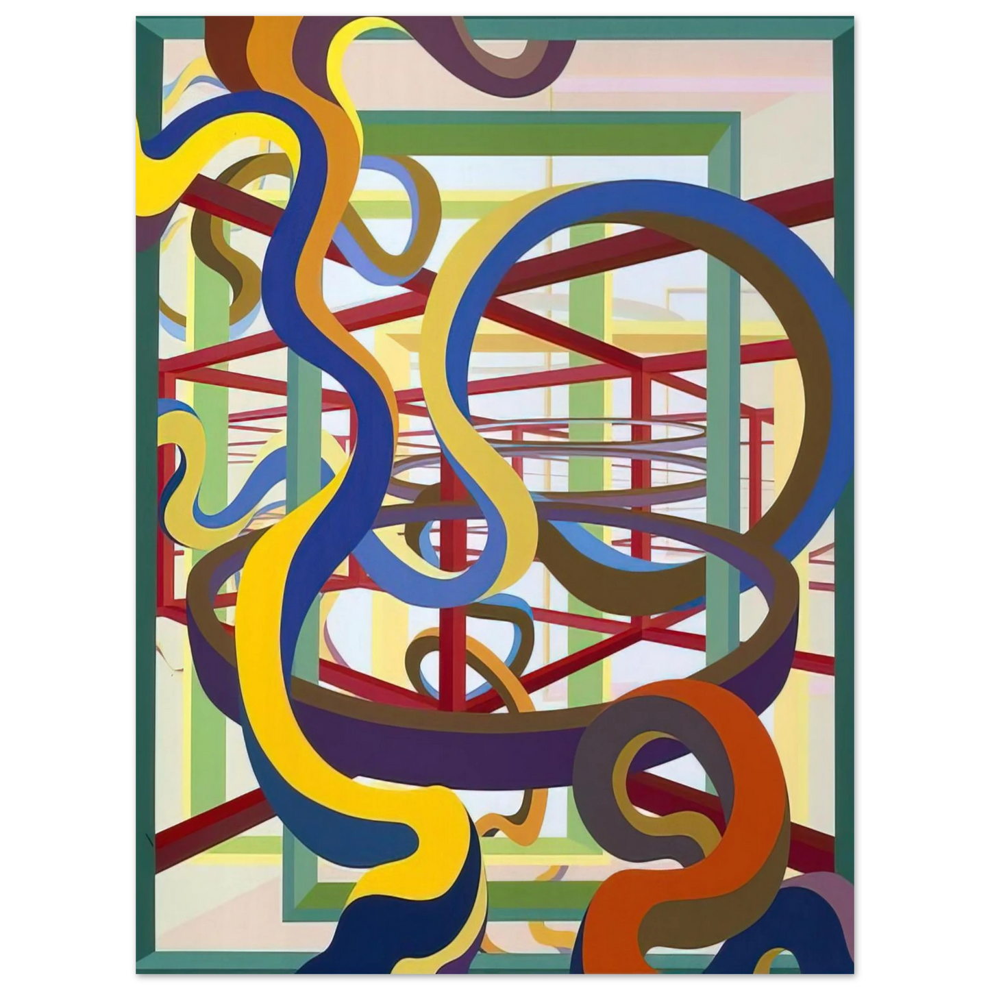 Al Held - Vorcex IV 75x100 cm / 30x40inches Fine Art Poster