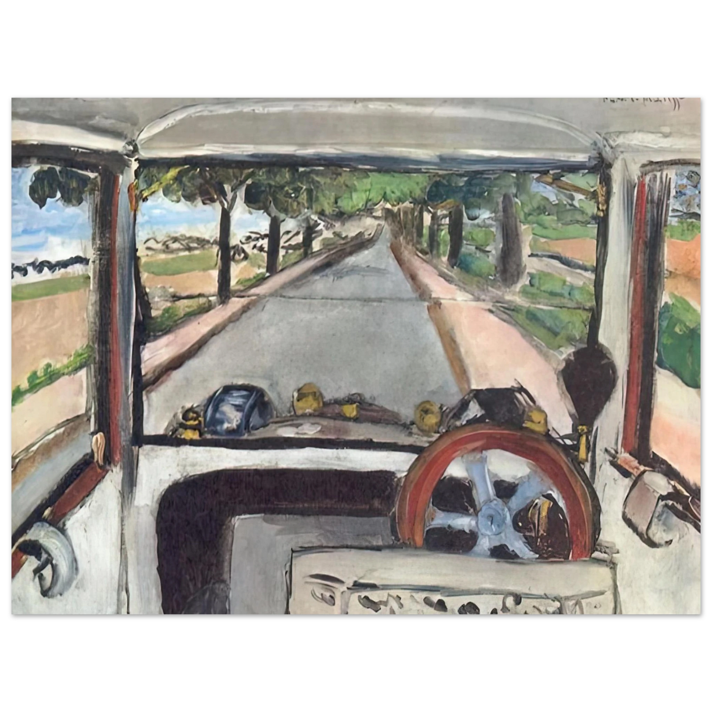 Henri Matisse - THE WINDSHIELD 1917 0 75x100 cm / 30x40inches Fine Art Poster