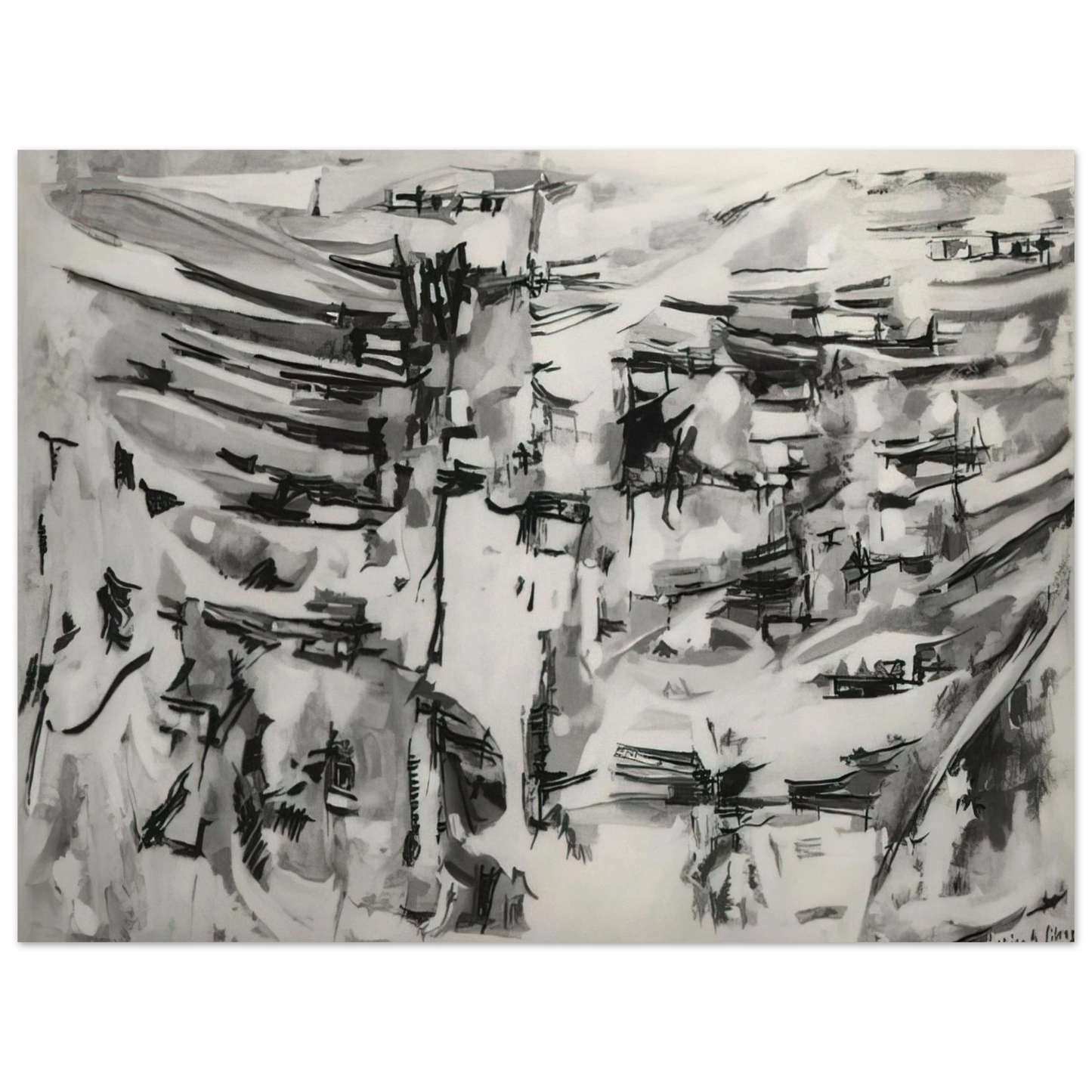 Maria Helena Vieira da Silva - Composition - 1955 75x100 cm / 30x40inches Fine Art Poster