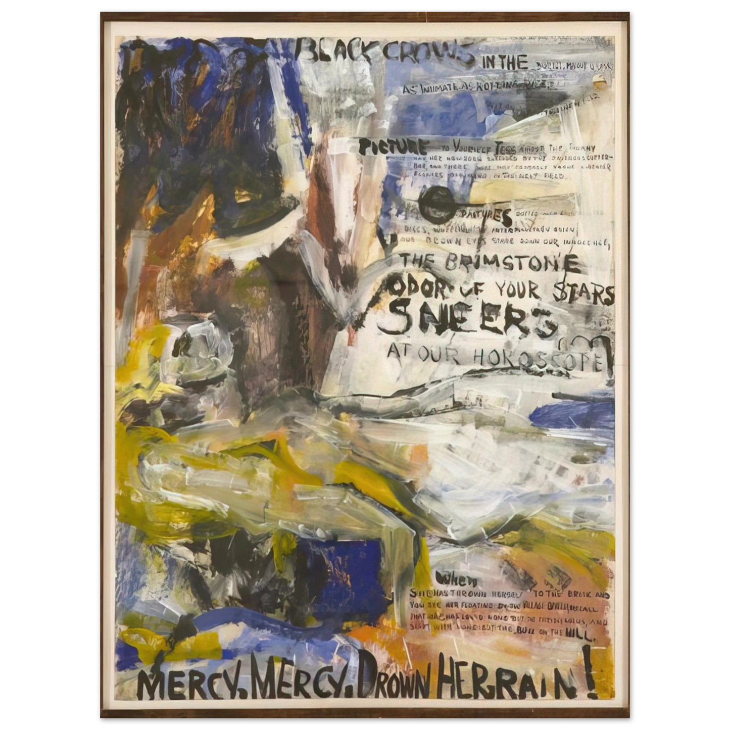 Grace Hartigan - THE ORANGES NO 1 BLACK CROWS 1949 75x100 cm / 30x40inches Fine Art Poster