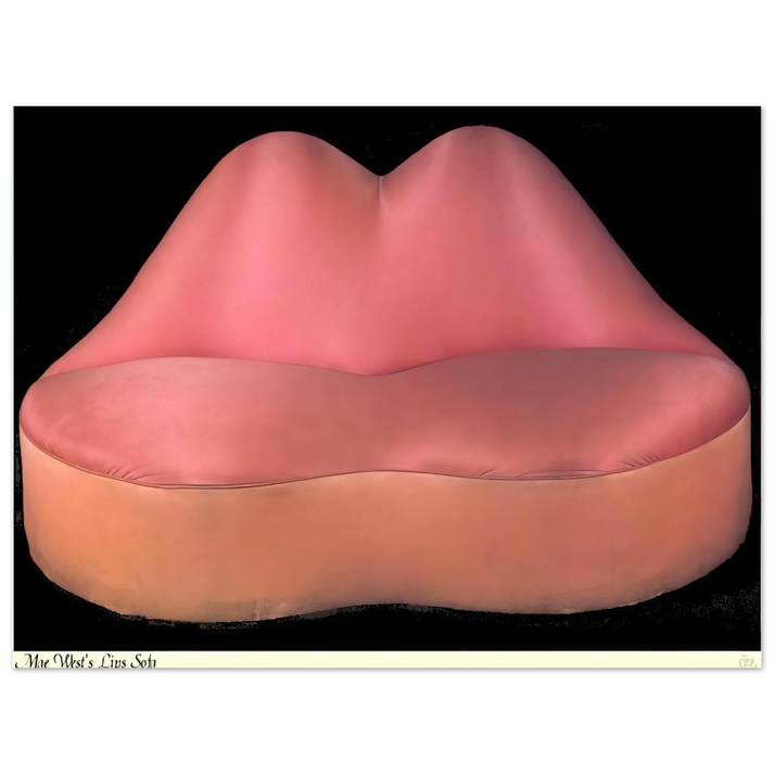 Salvador Dali - MAE WEST LIPS SOFA 1937 75x100 cm / 30x40inches Fine Art Poster