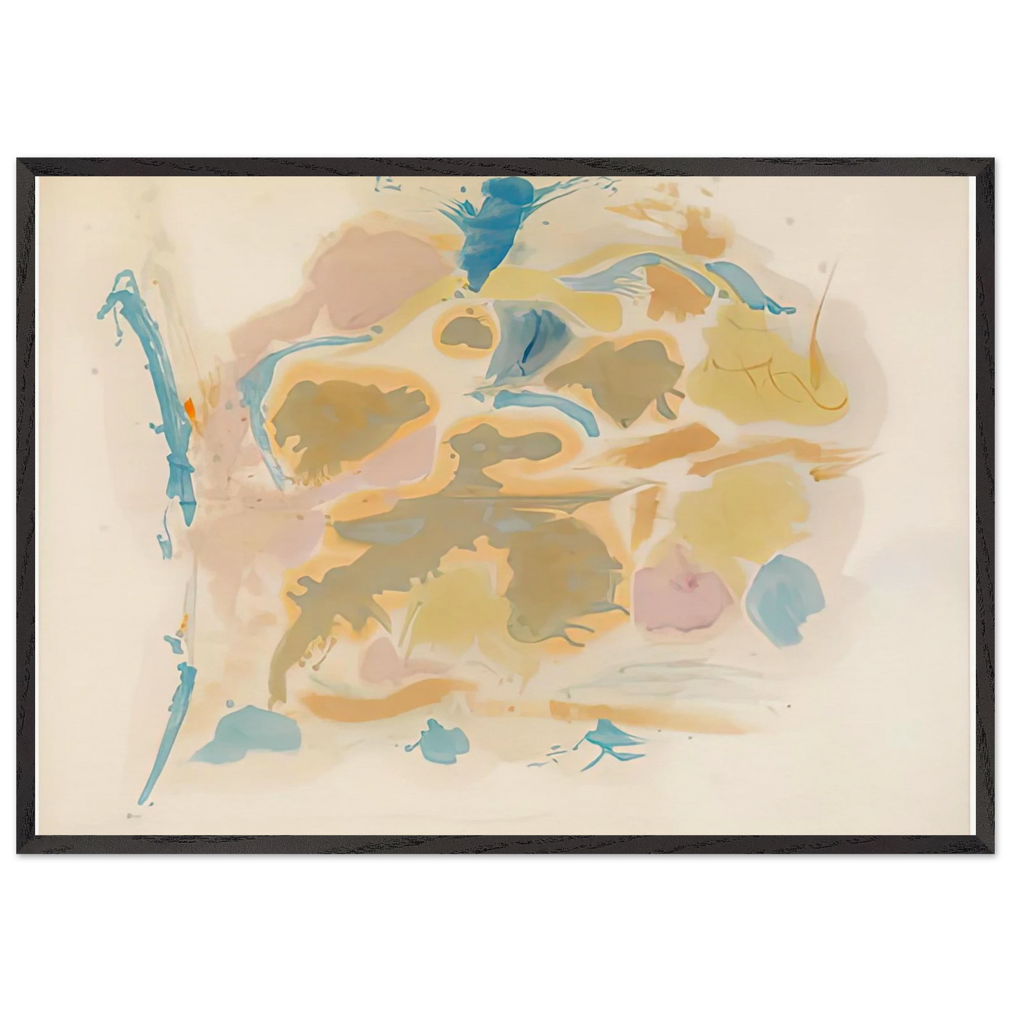 Shatter 1953- - Helen Frankenthaler 70x100 cm / 28x40 inches Framed Art Print – Black Wooden Frame