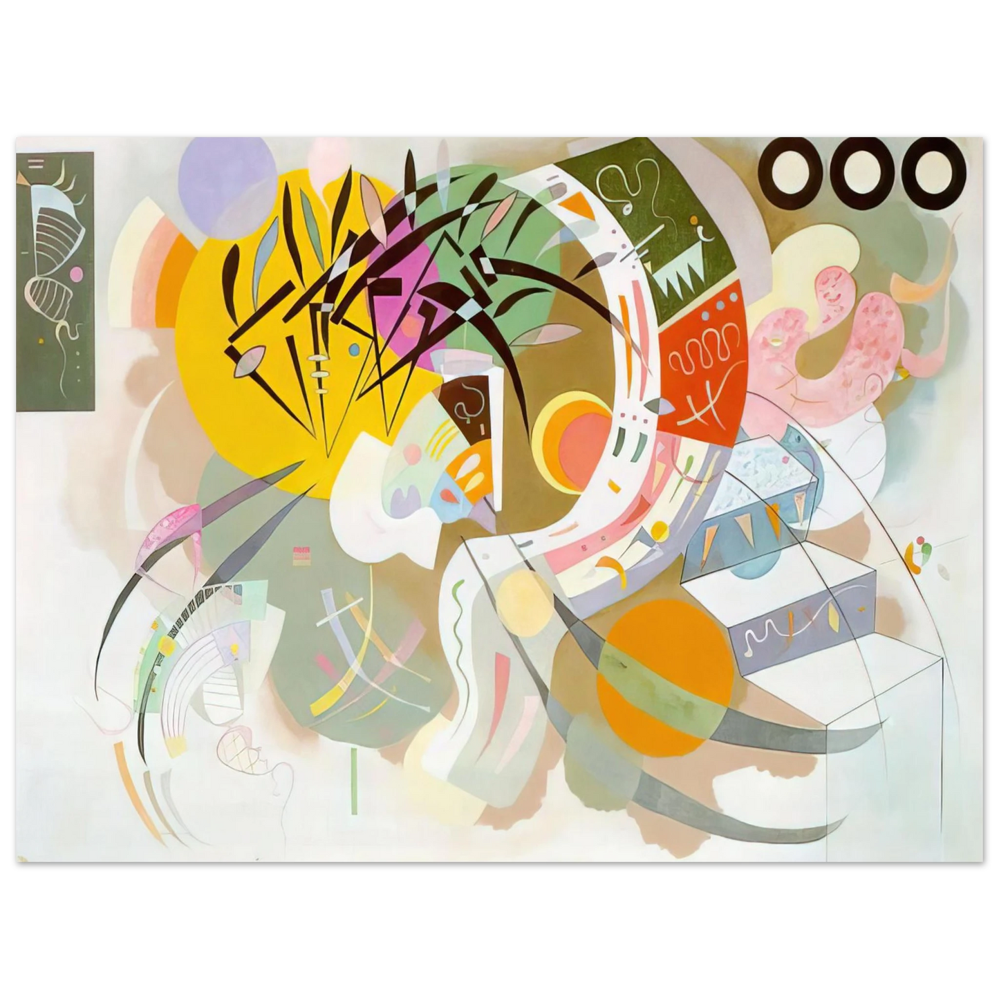 Wassily Kandinsky - DOMINANT CURVE 1936 75x100 cm / 30x40inches Fine Art Poster