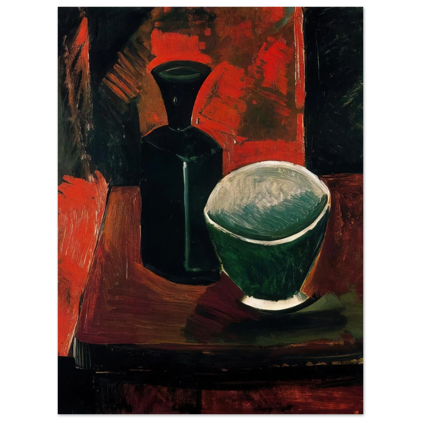 Pablo Picasso - Green Pan and Black Bottle - 1908 75x100 cm / 30x40inches Fine Art Poster