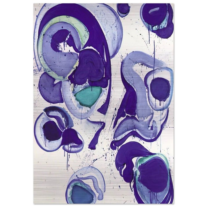 Blue - Sam Francis Brushed Aluminum Print - 70x100 cm / 28x40 inches | Sam Francis Aluminum Print | Sam Francis Prints