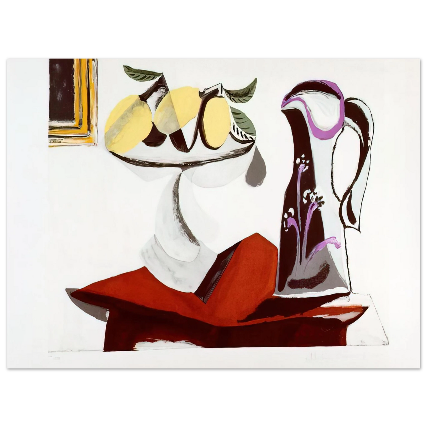 Pablo Picasso - Still life with lemon and jug 75x100 cm / 30x40inches Fine Art Poster