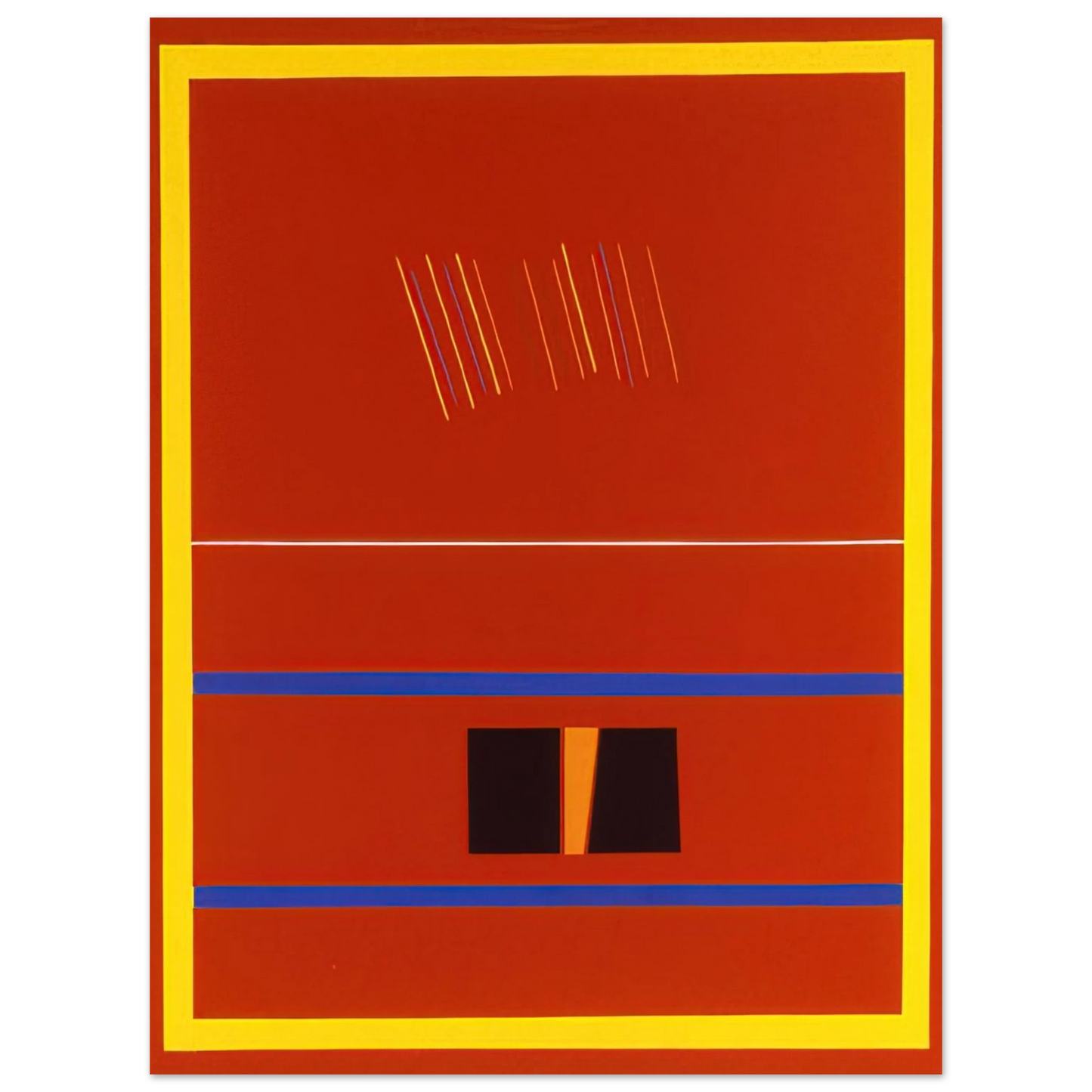 Ronnie Landfield - Red Painting For Romania - 1990 75x100 cm / 30x40inches Fine Art Poster