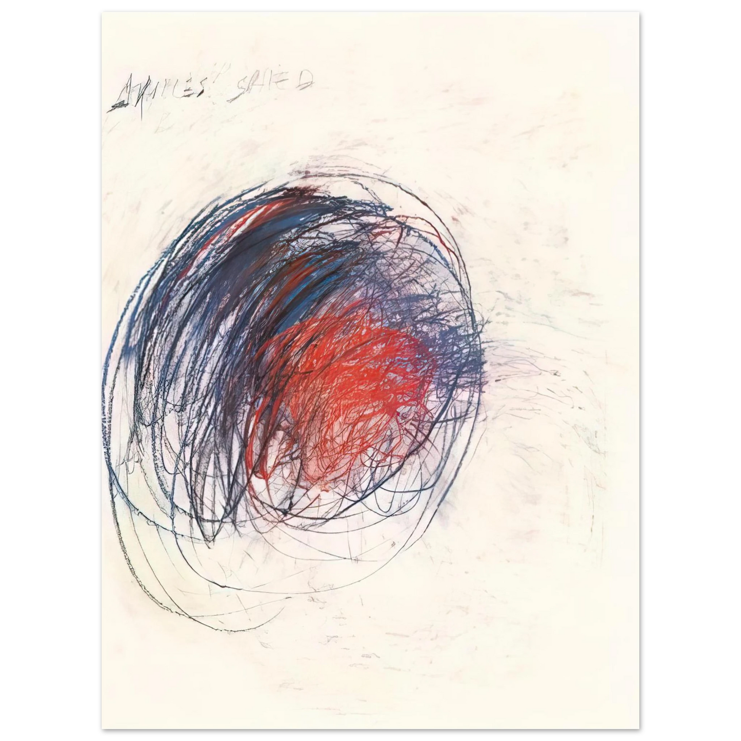 Cy Twombly - Fifty Days at Iliam. Shield of Achilles 75x100 cm / 30x40inches Fine Art Poster