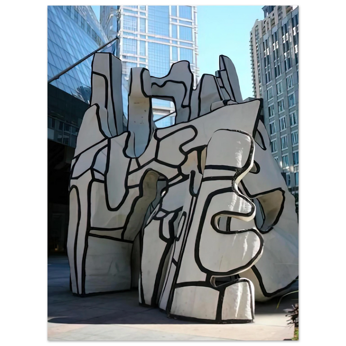 Jean Dubuffet - MONUMENT WITH STANDING BEAST 1984 75x100 cm / 30x40inches Fine Art Poster