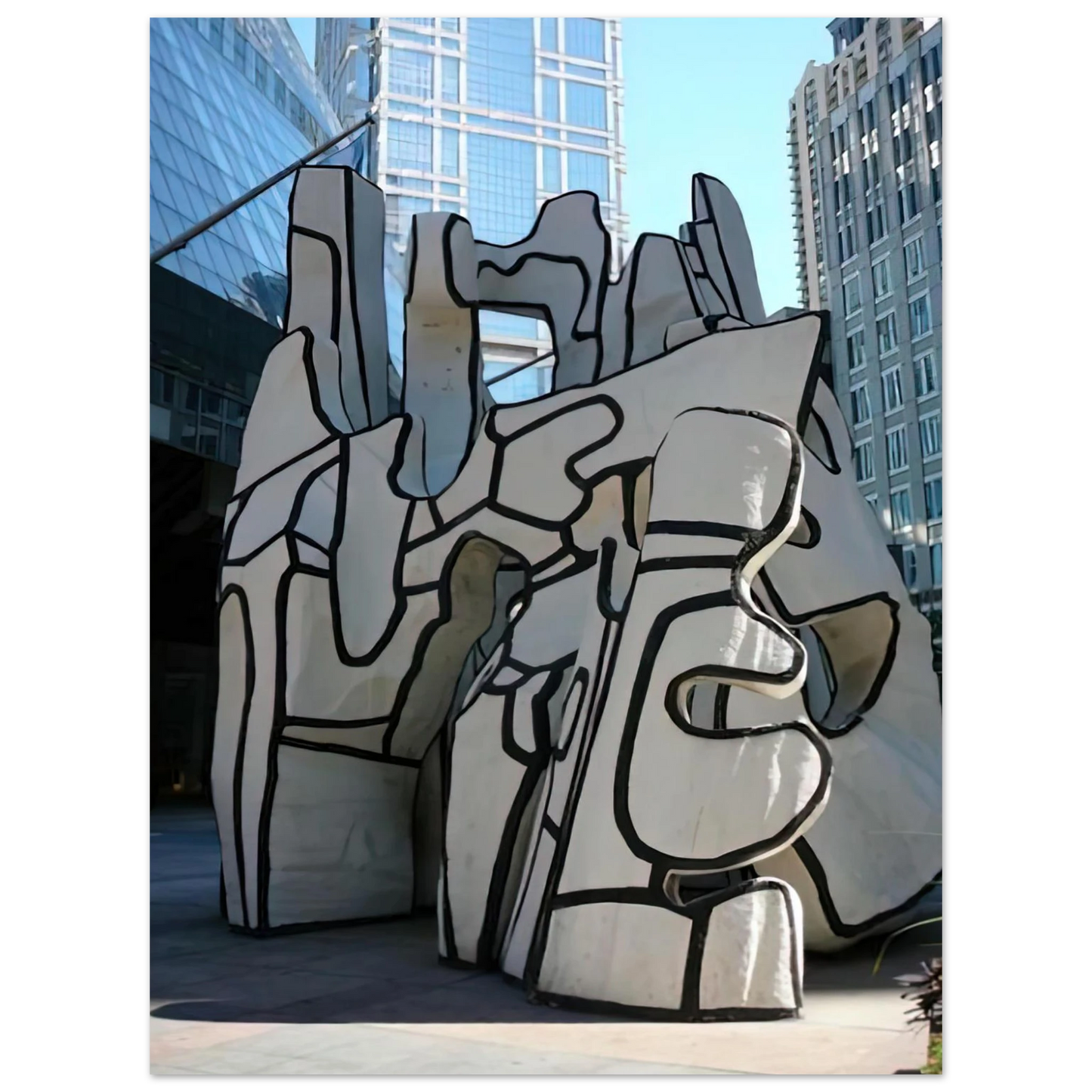Jean Dubuffet - MONUMENT WITH STANDING BEAST 1984 75x100 cm / 30x40inches Fine Art Poster