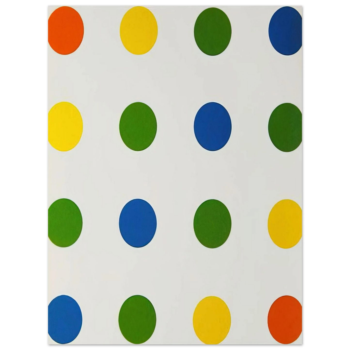 Francois Morellet - Bleu-Vert-Jaune-Orange - 1954 75x100 cm / 30x40inches Fine Art Poster
