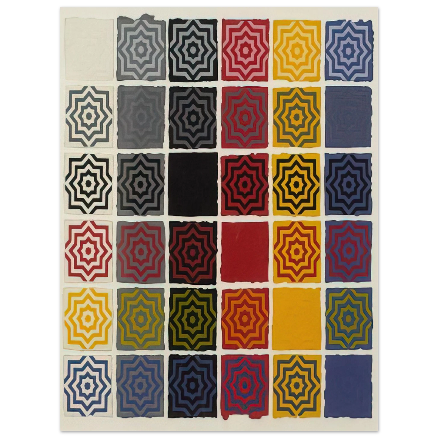 Sol LeWitt - Stars 8 Pointed 75x100 cm / 30x40inches Fine Art Poster
