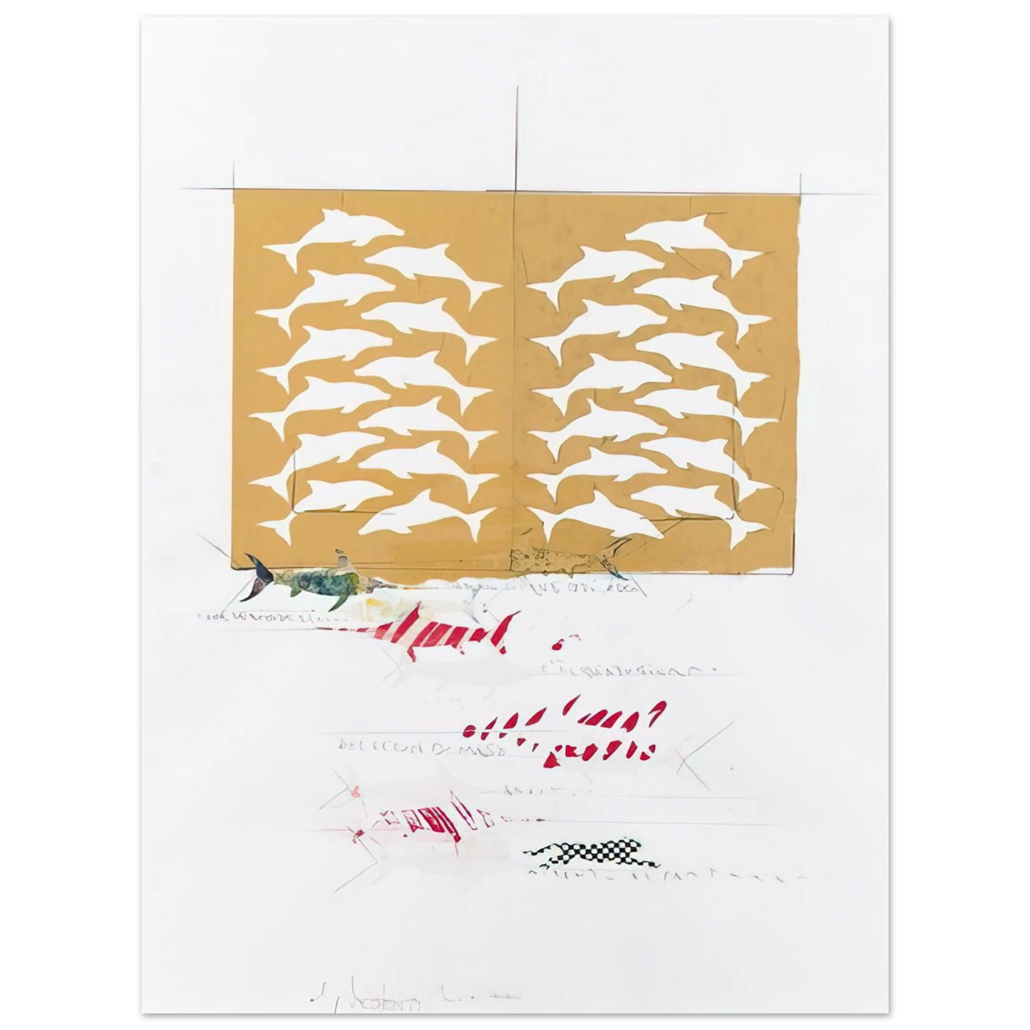 Alighiero Boetti - FANNO CINQUE 1988 75x100 cm / 30x40inches Fine Art Poster