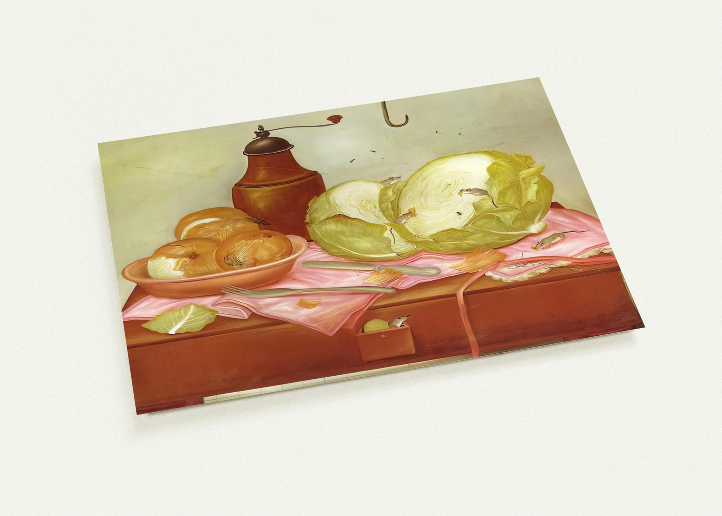 KITCHEN TABLE 1 By Fernando Botero Pack of 10 Post Cards | Fernando Botero Post Cards | A6 (10.5 x 14.8 cm) - 4.1 x 5.8 inches