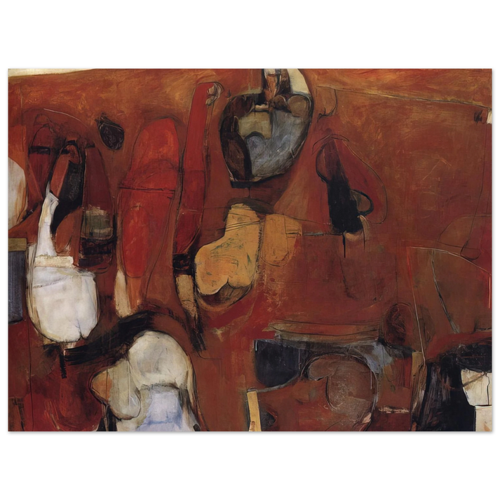 Brett Whiteley - Untitled Red Painting - 1960 75x100 cm / 30x40inches Fine Art Poster