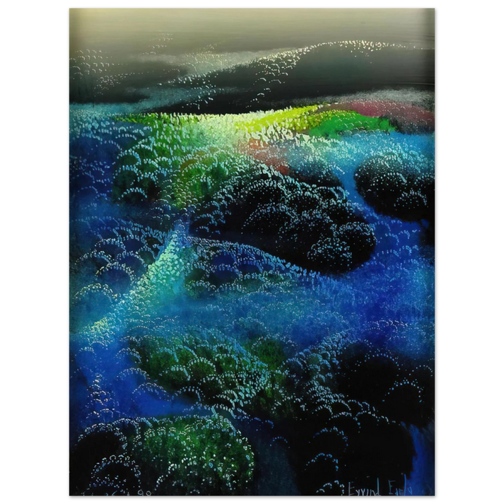 Eyvind Earle - Fields Of Fog 75x100 cm / 30x40inches Fine Art Poster