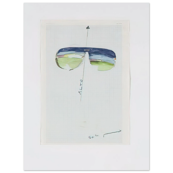 Mario Schifano - Untitled Glasses - 1973 75x100 cm / 30x40inches Fine Art Poster