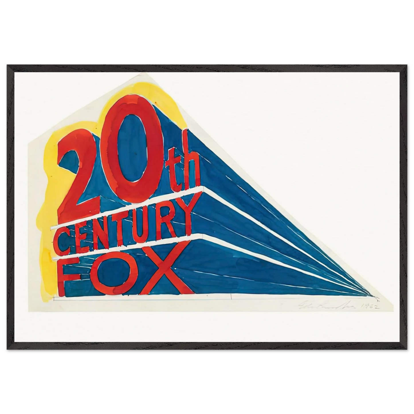 TRADEMARK 1 1962 - Edward Ruscha 70x100 cm / 28x40 inches Framed Art Print – Black Wooden Frame