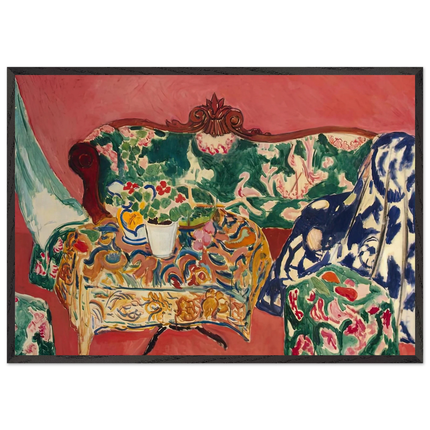 SEVILLE STILL LIFE 1911 - Henri Matisse 70x100 cm / 28x40 inches Framed Art Print – Black Wooden Frame