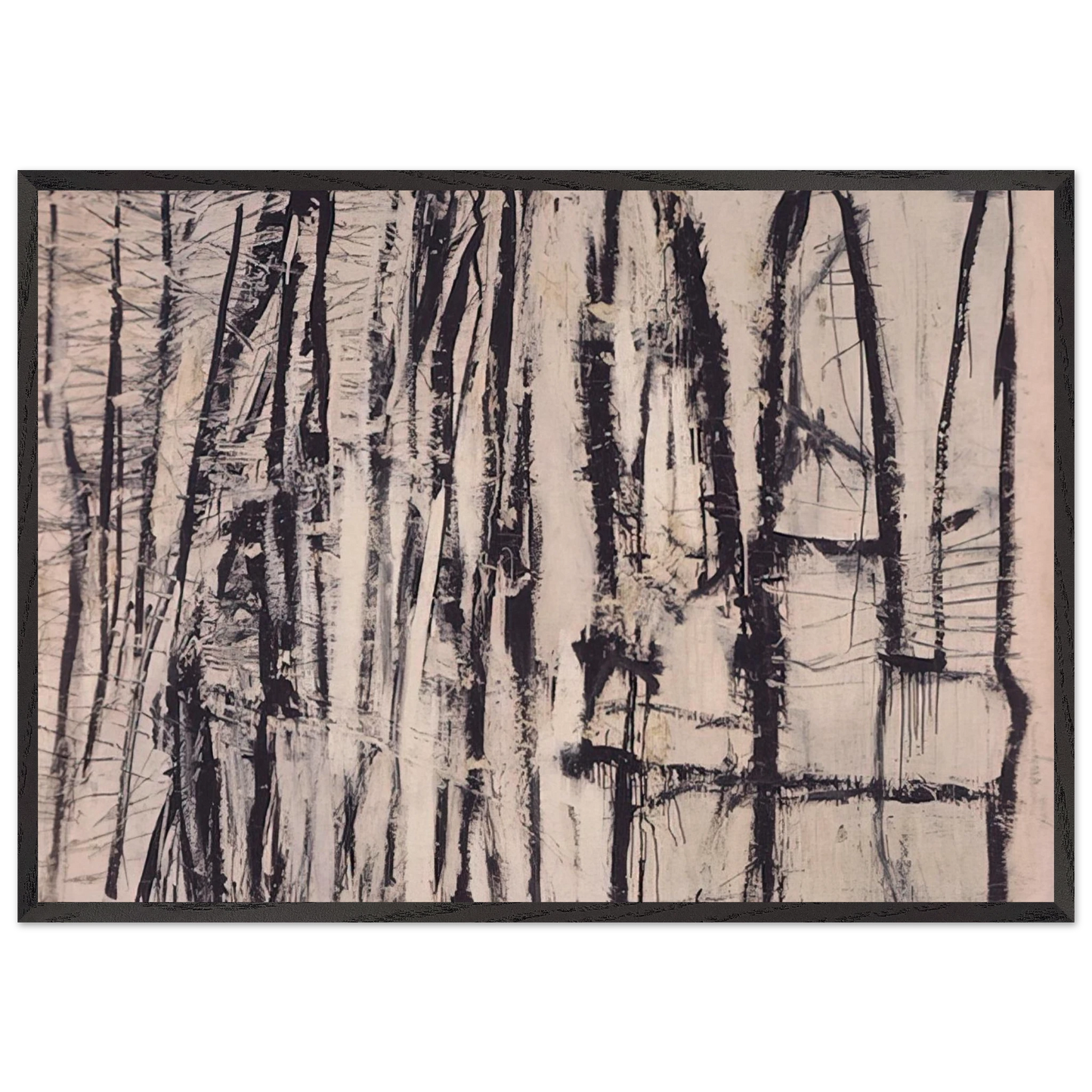 Quarzeat - Cy Twombly 70x100 cm / 28x40 inches Framed Art Print – Black Wooden Frame