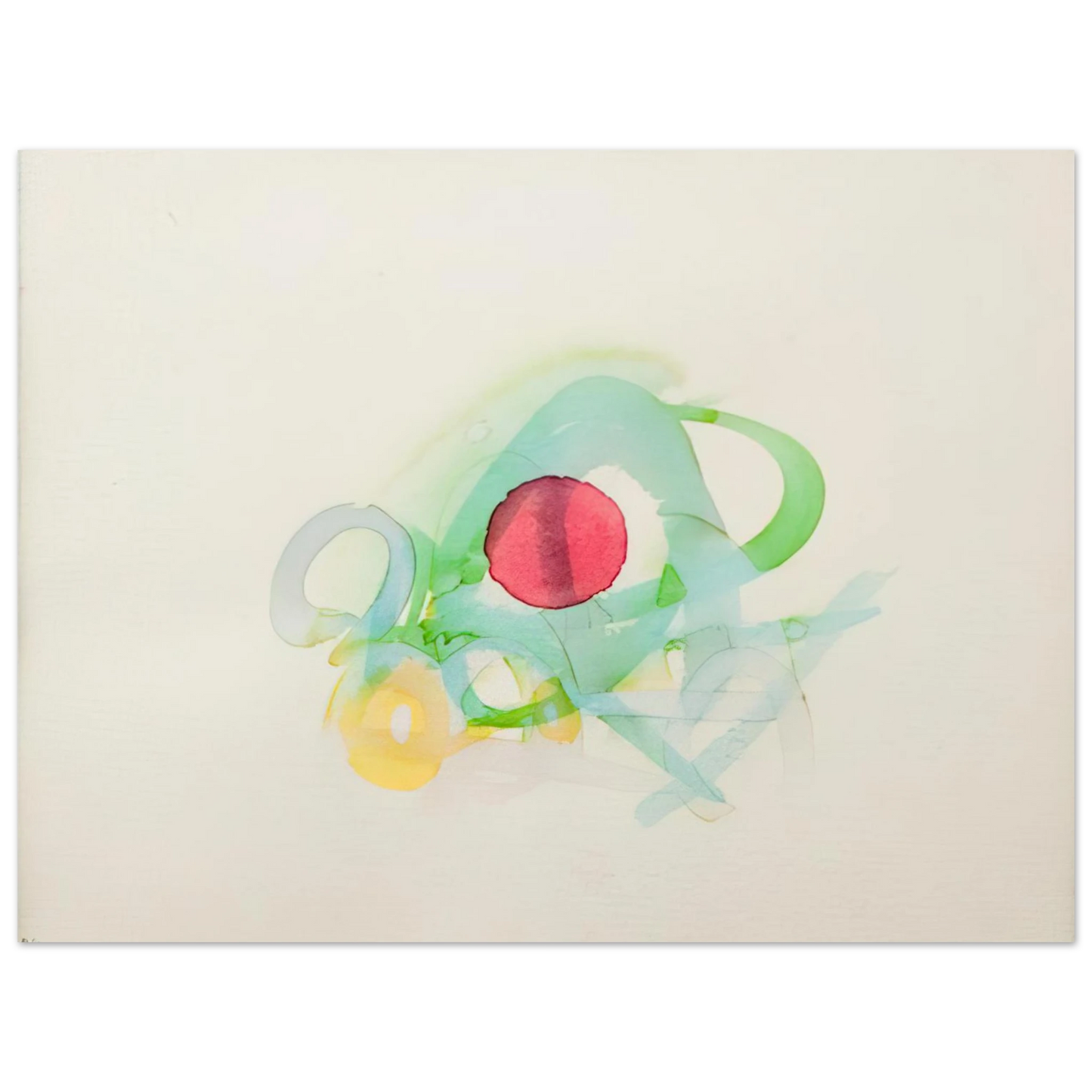 Luis Feito - UNTITLED RED GREEN YELLOW AND BLUE 75x100 cm / 30x40inches Fine Art Poster