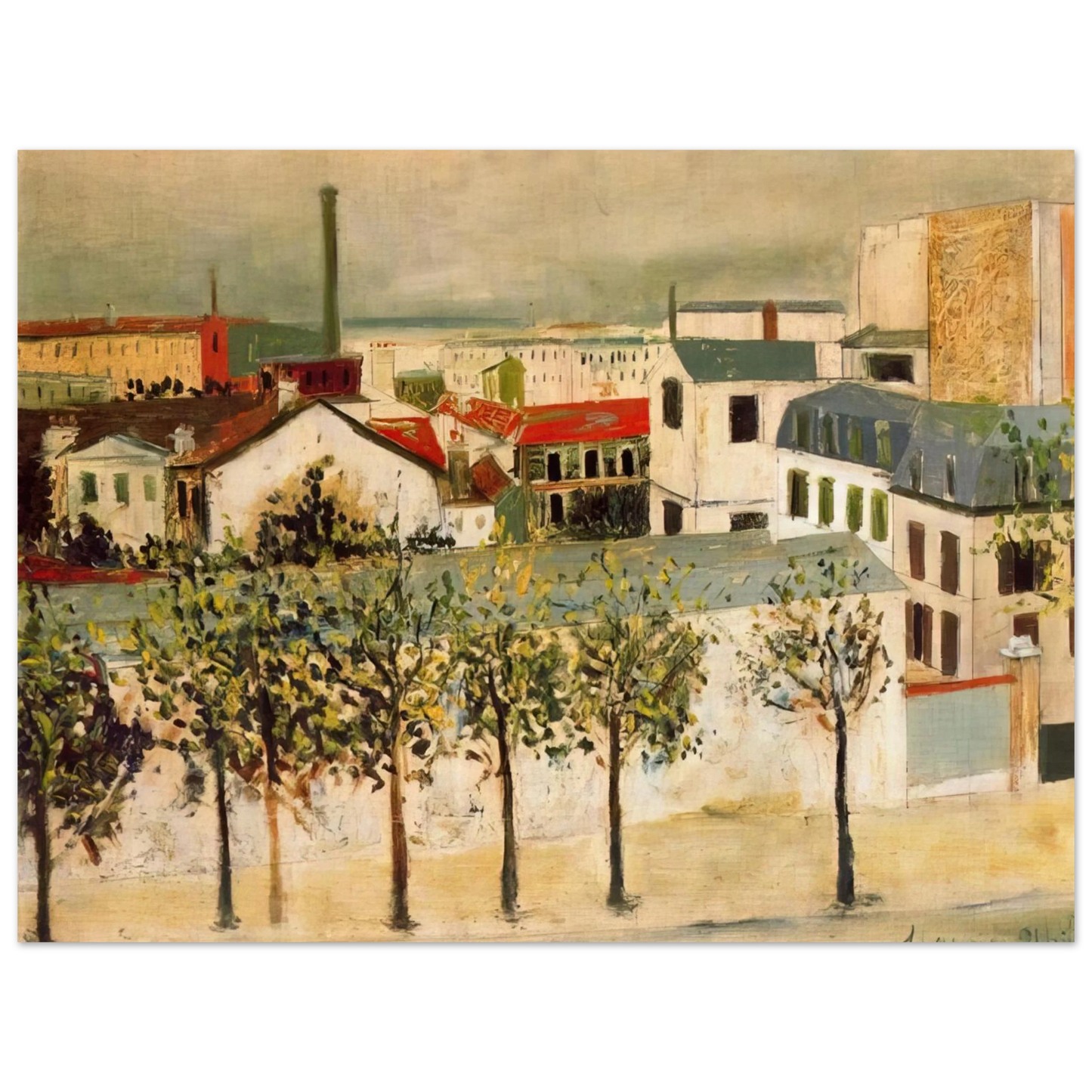 Maurice Utrillo - PARIS SUBURBS 75x100 cm / 30x40inches Fine Art Poster