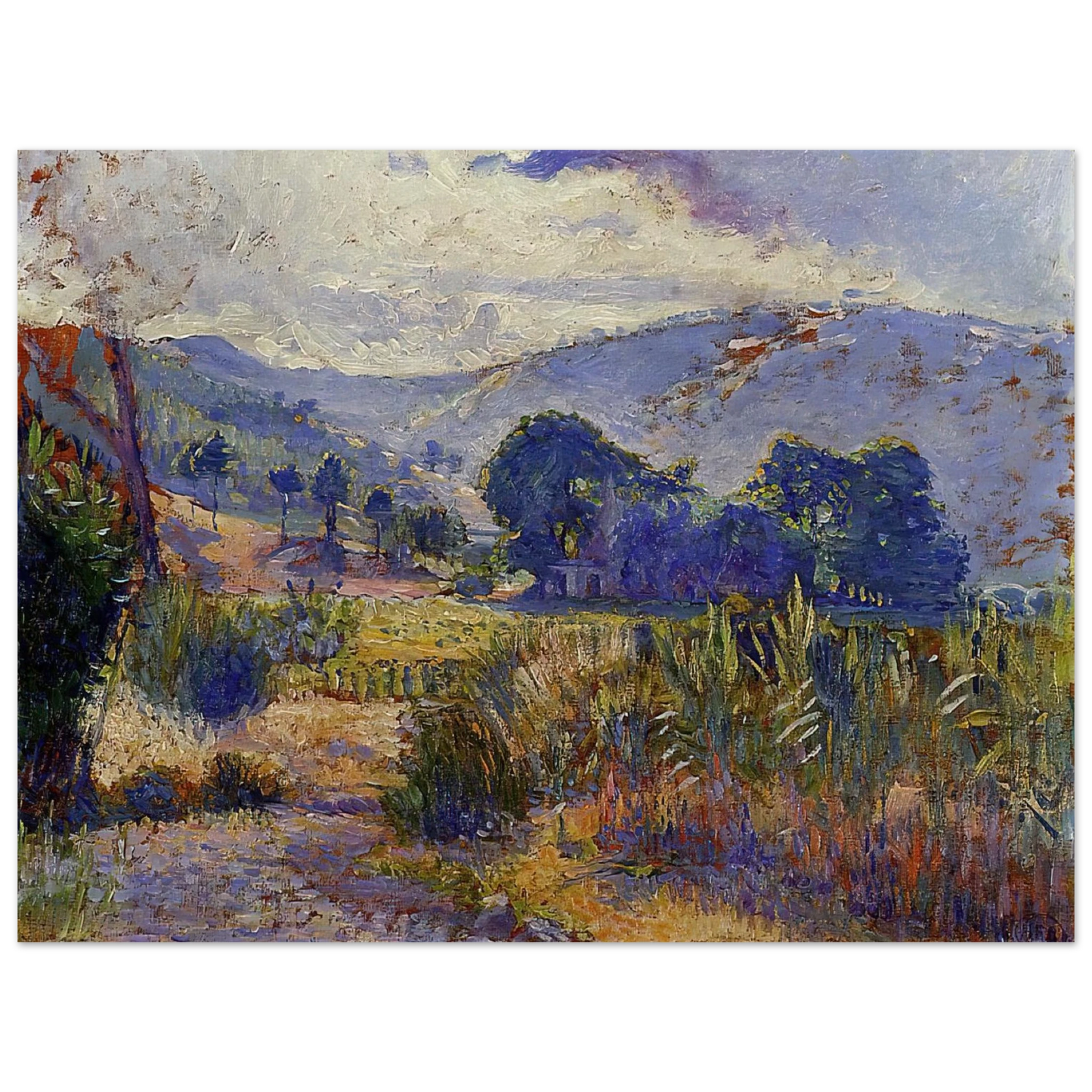 Henri-Edmond Cross - Cabasson Landscape study 75x100 cm / 30x40inches Fine Art Poster