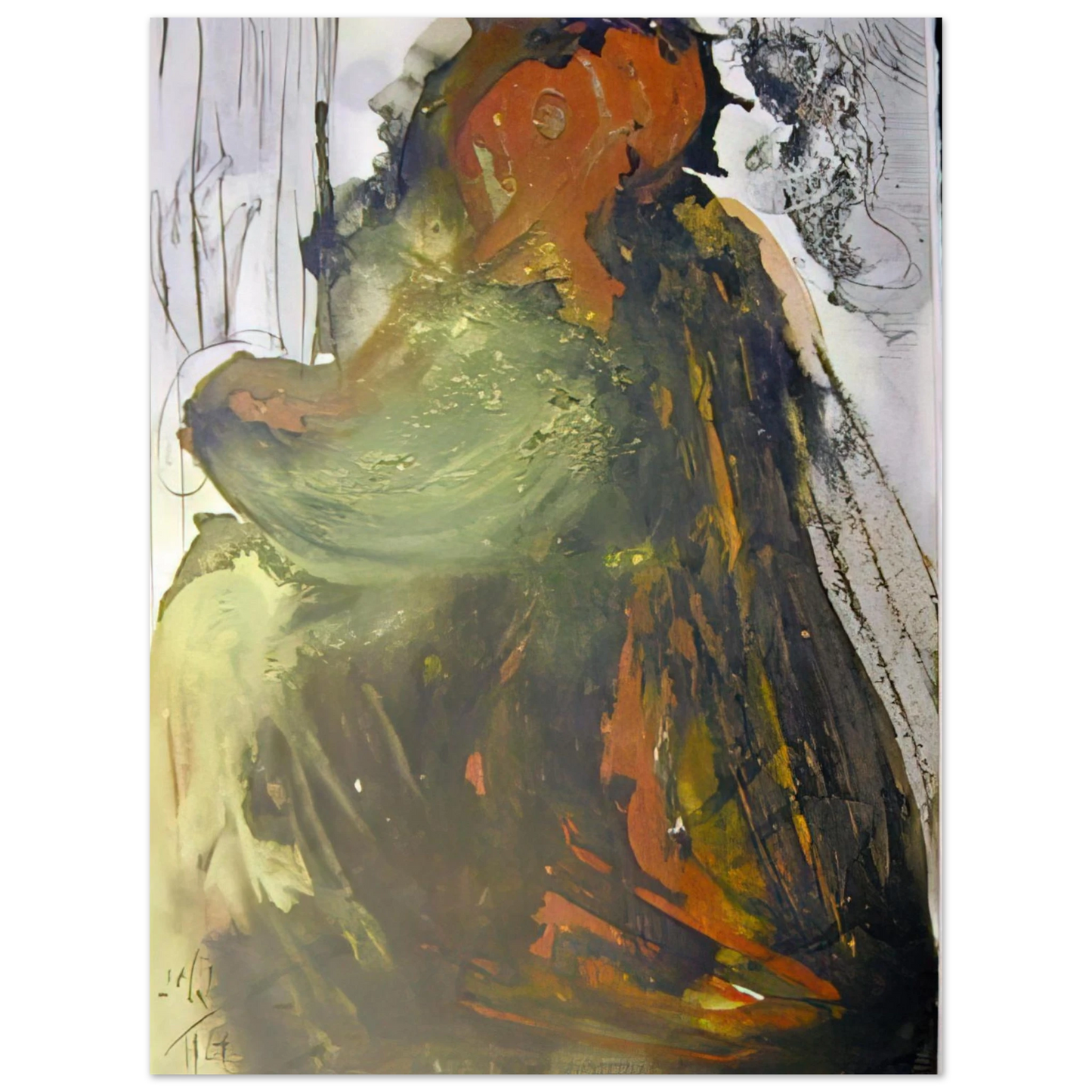 Salvador Dali - PLANCTUS DAVID IN MORTEM SAUL 1967 75x100 cm / 30x40inches Fine Art Poster